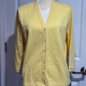 Yellow Ralph Lauren Cable Knit Cardigan